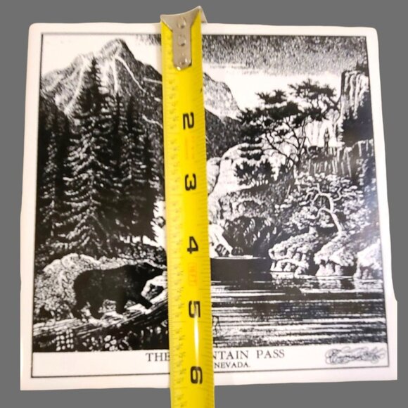 Lot 5 Vintage Currier & Ives Tile Trivet Wall Plaque American Railroad Life In - Picture 7 of 9